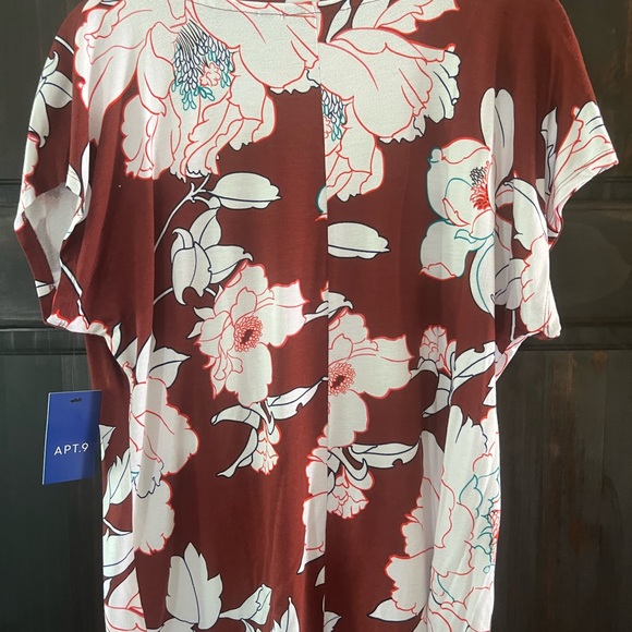 Women’s APT 9 Brand top floral multi color Medium NWT - Picture 4 of 4